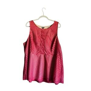 Torrid women’s size 4 top red tan lining sleeveless size 4x boho office party